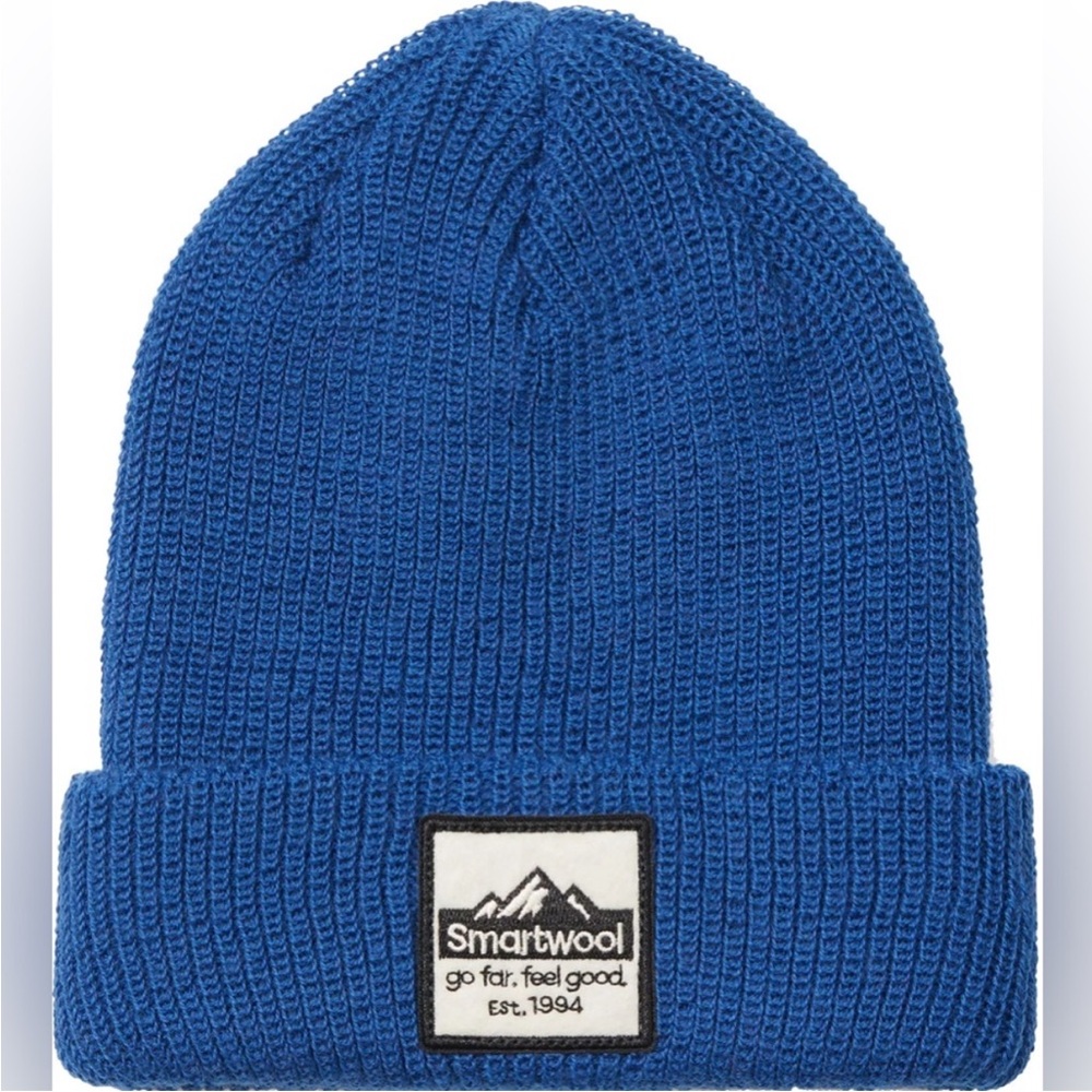 Smartwool Patch Merino Wool Beanie Hat Blueberry Hill Blue - KIDS‎ L/XL NWT